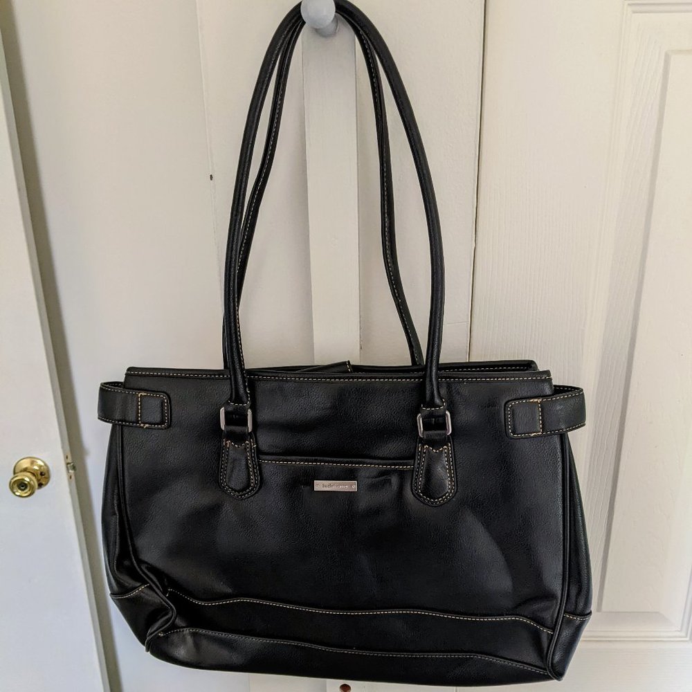 👜Liz Claiborne Black Leather Tote Bag👜